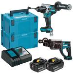 MAKITA DHP486Z + DHR202Z akumulatorowa wiertarko-wkrętarka udarowa 130Nm + młotowiertarka SDS-PLUS 1.9J 2x 6.0Ah LXT 18V MAKPAC w sklepie internetowym Makita Sklep 