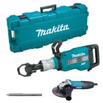 MAKITA HM1512 + GA5030R wyburzeniowy młot udarowy HEX 28,6mm 48.5J AVT Soft No Load + szlifierka kątowa 125mm 720W w sklepie internetowym Makita Sklep 