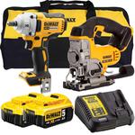 DeWALT DCS331P2B Wyrzynarka z ruchem wahadłowym akumulatorowa XR Li-Ion + DCF894 aku klucz udarowy 1/2" 447Nm + 2x aku 18V/5.0Ah w sklepie internetowym Makita Sklep 