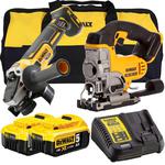 DeWALT DCS331P2B Wyrzynarka z ruchem wahadłowym akumulatorowa XR Li-Ion + DCG405 aku szlifierka kątowa 125mm + 2x aku 18V/5.0Ah w sklepie internetowym Makita Sklep 