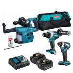 MAKITA DLX3154TX1 zestaw elektronarzędzi akumulatorowych DTD153 / DDF486 / DHR243 / DX07 z 2x aku. 5.0Ah ładowarka, torba transportowa w sklepie internetowym Makita Sklep 