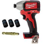 MILWAUKEE M18BLID-0 BODY akumulatorowa bezszczotkowa zakrętarka udarowa 170Nm 1/4" HEX 18V Li-Ion + MAKITA B-40381 wymienne nasadki udarowe w sklepie internetowym Makita Sklep 