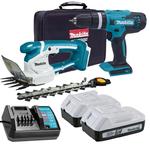 MAKITA UM110D akumulatorowe nożyce do trawy i żywopłotu Seria G 18V + HP488D wiertarko-wkrętarka udarowa 42Nm Seria G 18V + 2x aku 1.5Ah + ładowarka w sklepie internetowym Makita Sklep 