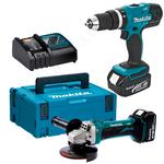 MAKITA DHP453 akumulatorowa wiertarko-wkrętarka udarowa 42Nm + DGA452 akumulatorowa szlifierka kątowa 115mm + 2x aku. 3.0Ah + ładowarka w sklepie internetowym Makita Sklep 