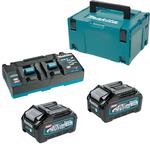 MAKITA 2x BL4040 + DC40RB zestaw zasilający dwa akumulatory 4,0Ah + dwuportowa ładowarka XGT 40V Max Li-Ion MAKPAC (191U00-8) w sklepie internetowym Makita Sklep 