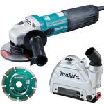 MAKITA GA5040C szlifierka kątowa 125mm 1400W regulacja obrotów SJS2 łagodny rozruch + 196845-3 osłona do cięcia z odsysaniem + D-61139 tarcza w sklepie internetowym Makita Sklep 