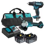 MAKITA DDF482RFB + DGA504Z akumulatorowa wiertarko-wkrętarka 62Nm + szlifierka kątowa 125mm 18V LXT XPT + 2x 3.0Ah w sklepie internetowym Makita Sklep 