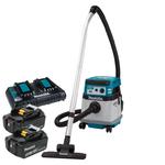 MAKITA DVC157LZX3SET5 akumulatorowy odkurzacz przemysłowy na sucho 2x18V LXT XPT BLDC klasa L HEPA AWS 11kPa 2x 5.0Ah w sklepie internetowym Makita Sklep 