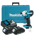 MAKITA DTD156RYE akumulatorowa zakrętarka udarowa 155Nm HEX 1/4" LXT 18V 2x 1.5Ah w sklepie internetowym Makita Sklep 