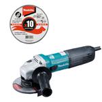 MAKITA GA5040C szlifierka kątowa 125mm 1400W regulacja obrotów SJS2 anty-restart łagodny rozruch + 10x D-18770 tarcza tnąca 1.2x125mm w sklepie internetowym Makita Sklep 