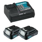 MAKITA DC10SB + 2x BL1021B zestaw zasilający szybka ładowarka + 2x akumulator 2.0Ah 10.8V / 12V max CXT w sklepie internetowym Makita Sklep 