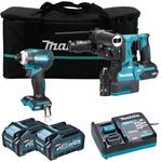 MAKITA HR004G młotowiertarka SDS-PLUS 2.9J XGT 40V BLDC XPT AVT + TD001G zakrętarka udarowa 220Nm XGT 40V BLDC XPT + 2x aku 4.0Ah ładowarka torba w sklepie internetowym Makita Sklep 