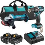 MAKITA DHP487 wiertarko-wkrętarka udarowa 40Nm + DGA452 szlifierka kątowa 115mm 18V LXT BLDC XPT 2x aku 5.0Ah torba w sklepie internetowym Makita Sklep 