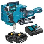 MAKITA DJV181 akumulatorowa wyrzynarka 18V Li-Ion LXT + DTD153 zakrętarka udarowa 170Nm 1/4" HEX 18V LXT BLDC XPT 2x 6.0Ah Li-Ion MAKPAC w sklepie internetowym Makita Sklep 