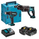 MAKITA DHR202 akumulatorowa młotowiertarka SDS-PLUS 1.9J 3 tryby pracy + DDF482 wiertarko-wkrętarka 62Nm 18V LXT XPT + 2x aku 5.0Ah MAKPAC w sklepie internetowym Makita Sklep 