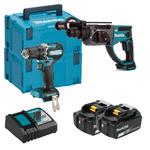 MAKITA DHR202 akumulatorowa młotowiertarka SDS-PLUS 1.9J 3 tryby pracy + DHP487 wiertarko-wkrętarka udarowa 40Nm 18V LXT BLDC XPT + 2xaku 5.0Ah MAKPAC w sklepie internetowym Makita Sklep 