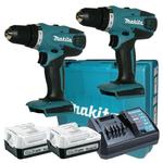 MAKITA DF347DWE + DF347DZ 2x Wiertarko-wkrętarka 30Nm Seria G 14.4V + 2x Akumulator 1.5Ah + Ładowarka + Walizka w sklepie internetowym Makita Sklep 