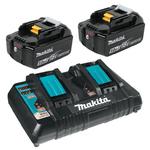 MAKITA DC18RD + 2xBL1850B dwuportowa szybka ładowarka 7.2V - 18V Li-Ion/Ni-Mh + 2x akumulator 18V 5.0Ah w sklepie internetowym Makita Sklep 