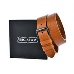 Skórzany męski pasek Big Star Shoes JJ675050 95cm brązowy w sklepie internetowym ButyButy.pl