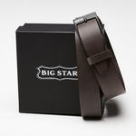 Skórzany pasek męski Big Star Shoes HH674136 105cm brązowy w sklepie internetowym ButyButy.pl