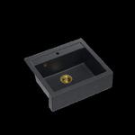 Quadron Bill 110 zlew kuchenny granitowy czarny +złoty PVD 60x54 cm w sklepie internetowym foxhurt.pl