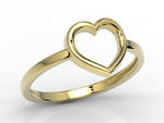 Pierścionek w kształcie serca wykonany z żółtego złota AP-50Z w sklepie internetowym Wec.com.pl
