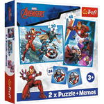 Trefl Puzzle 2w1 memos Bohaterowie w akcji, Avengers w sklepie internetowym DzienDziecka.com 
