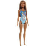 Lalka Barbie Plażowa w niebieskim kostiumie w sklepie internetowym DzienDziecka.com 
