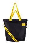 Duża torba damska na ramię Shopperka Paso czarna z żółtymi uchwytami w sklepie internetowym Strefaucznia.pl
