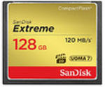 Karta pamięci SanDisk CompactFlash Extreme 128GB (120MB/s) w sklepie internetowym Foto - Plus 