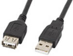 Lanberg Przedłużacz USB 2.0 USB-AM USB-AF 1.8M czarny (CA-USBE-10CC-0018-BK) w sklepie internetowym Foto - Plus 