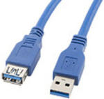 Lanberg Przedłużacz USB 3.0 USB-AM USB-AF 1.8M niebieski (CA-US3E-10CC-0018-B) w sklepie internetowym Foto - Plus 