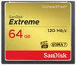 Karta pamięci SanDisk CompactFlash Extreme 64GB (120MB/s) w sklepie internetowym Foto - Plus 