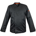 Bluza kucharska czarna długi rękaw lamówka pomarańcz roz.XL w sklepie internetowym modernbhp.pl