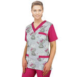 Bluza medyczna we wzorek CLINIC BLOOM W1 roz. XS w sklepie internetowym modernbhp.pl