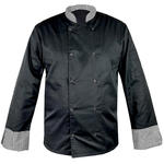 Bluza kucharska czarna pepitka długi rękaw napy roz. XL w sklepie internetowym modernbhp.pl