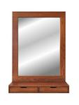 Dębowe lustro do przedpokoju z szufladkami 132x90x20 w sklepie internetowym Smaza