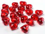 Kryształowe "serca", 2,1cm, czerwony, 30szt w sklepie internetowym Dorado