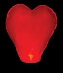 Lampion 38x70x102 cm - serce czerwone 1 szt. w sklepie internetowym Dorado