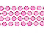 Girlanda kryształowa, kolor:różowy, dł:1 m, 1 szt. w sklepie internetowym Dorado