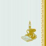 Serwetka 3-warstw. 33cm złota ramka chrzest,20szt. w sklepie internetowym Dorado