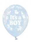 Balony 14" Metalik Light Blue "It`s a Boy", 50 szt w sklepie internetowym Dorado