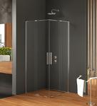 Smart New Trendy kabina prysznicowa kwadratowa podwójne drzwi 90x90 cm EXK-4060 w sklepie internetowym dom-lazienka.pl 
