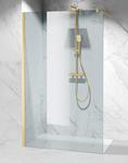 Ścianka prysznicowa 150 cm okucia złoty mat szkło 8mm Swiss Liniger w sklepie internetowym dom-lazienka.pl 