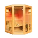 Sauna fińska 5-osobowa narożna 150x150 cm piec Harvia 6KW Bodo4 w sklepie internetowym dom-lazienka.pl 