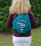 Worek bawełniany plecak z nadrukiem God is good foska Morski w sklepie internetowym Księgarnia Dobrego Pasterza