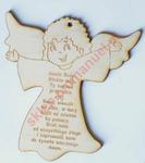 Anioł Stróż drewniany do powieszenia z modlitwą w sklepie internetowym Księgarnia Dobrego Pasterza