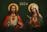 2024 kalendarz trójdzielny Serce Jezusa Serce Maryi w sklepie internetowym Księgarnia Dobrego Pasterza