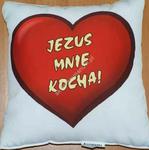 Poduszka przytulanka - wzór 25 Serce - Jezus mnie kocha! w sklepie internetowym Księgarnia Dobrego Pasterza