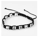 bransoletka z literkami I love Jesus ( BC711 ) czarna w sklepie internetowym Księgarnia Dobrego Pasterza